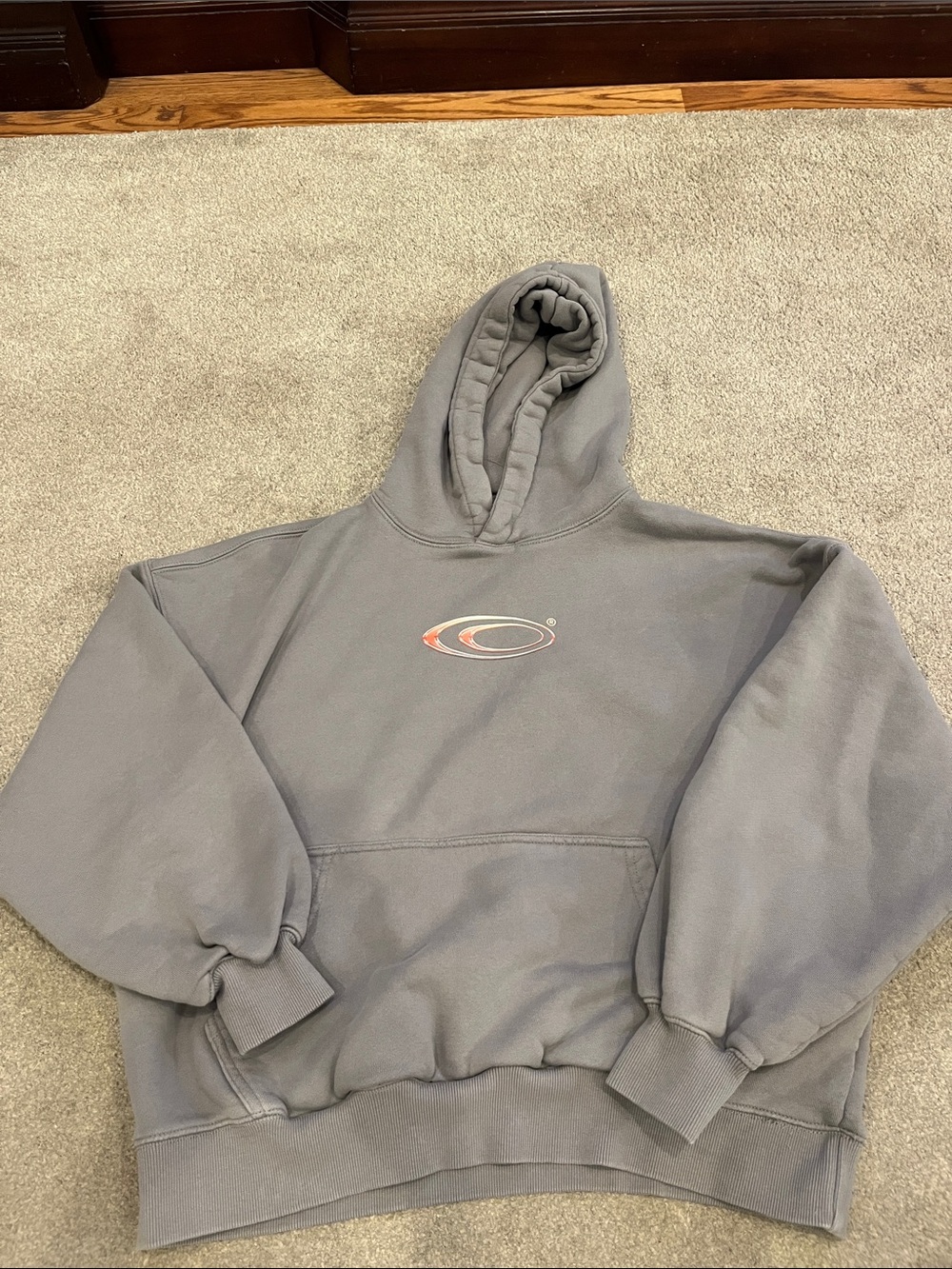 Cold Culture Mens Gray Pullover Hoodie with Center Logo